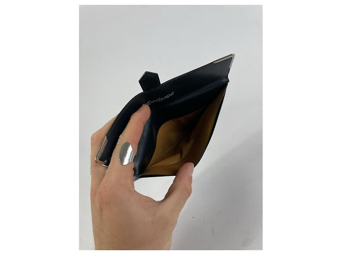 Borsa in pelle turchese Yves Saint Laurent - vista 4