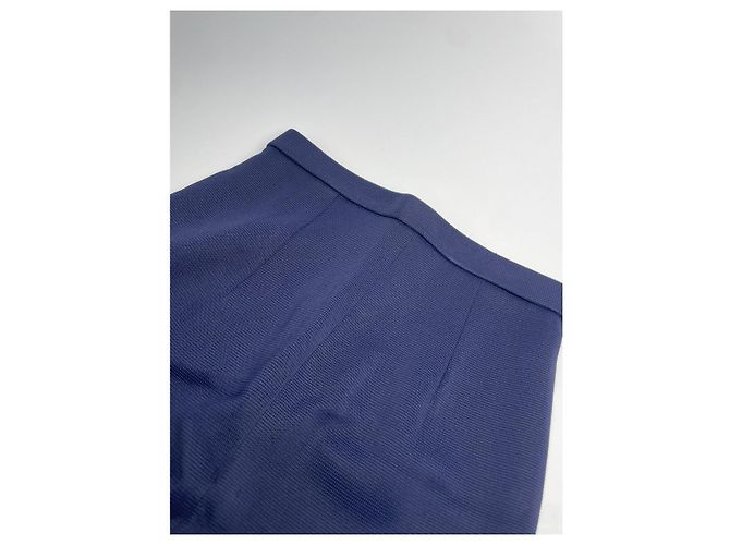 Falda de viscosa azul marino Dior - vista 2