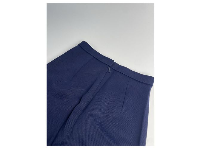 Falda de viscosa azul marino Dior - vista 4