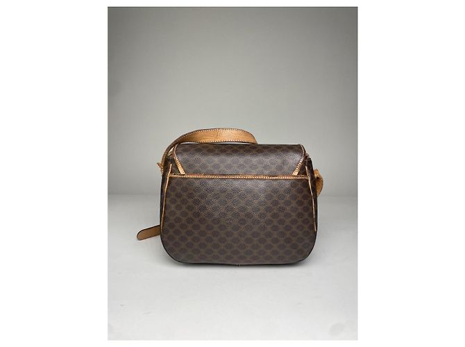 Céline Borsa a mano in pelle marrone Celine Triomphe - vista 5
