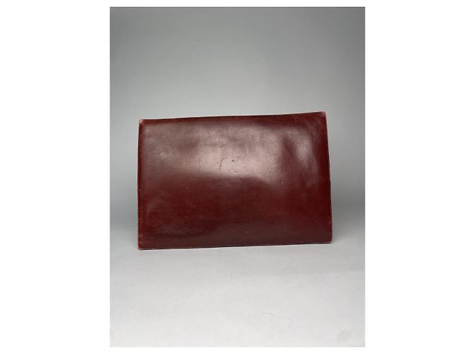 Clutch in pelle bordeaux Cartier Bordò - vista 2