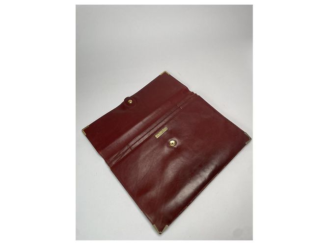 Clutch in pelle bordeaux Cartier Bordò - vista 5