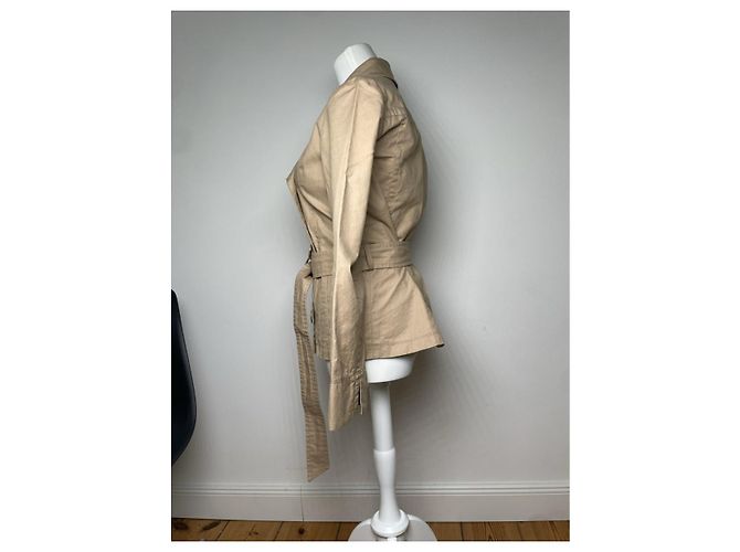 Abrigo trench de algodón beige Kensington de Burberry - vista 3