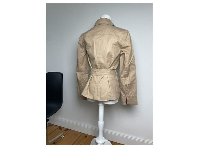 Abrigo trench de algodón beige Kensington de Burberry - vista 4