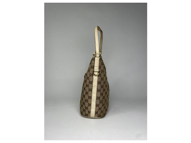 Borsa a mano in cotone beige Gucci Jackie 1961 - vista 2