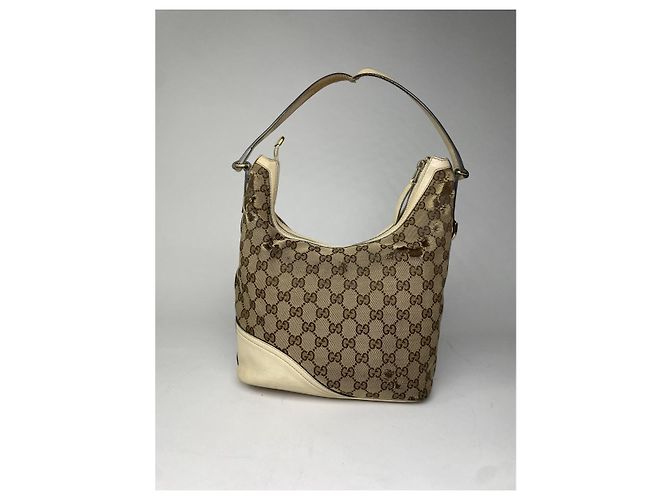 Borsa a mano in cotone beige Gucci Jackie 1961 - vista 4