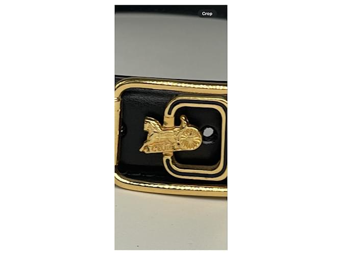 Céline Celine Triomphe schwarze Leder-Gürtel - Ansicht 2