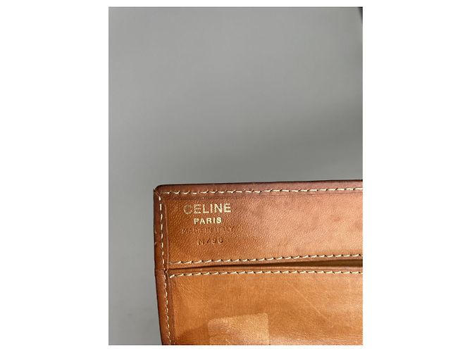 Céline Cartera de cuero marrón Celine Triomphe Castaño - vista 5