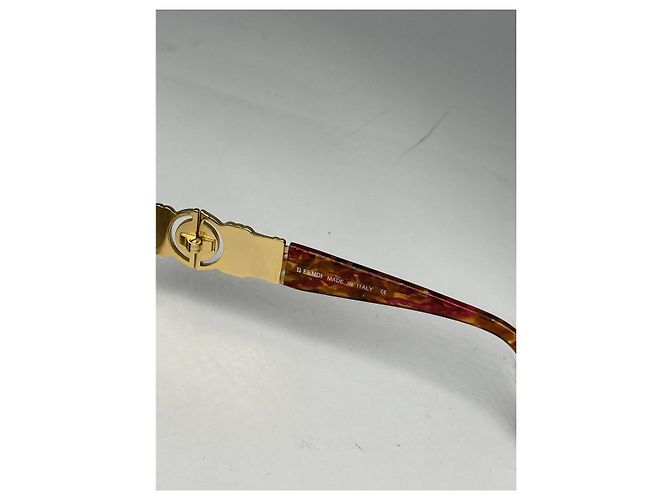 Fendi Gold-Metall Sonnenbrille Golden - Ansicht 4