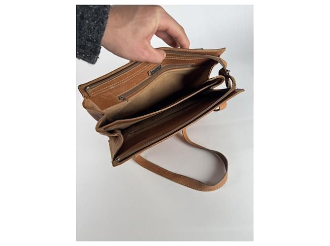 Borsa a mano in pelle marrone Loewe Puzzle - vista 2