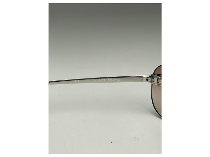 Céline Celine Silberne Metallsonnenbrille - Ansicht 2