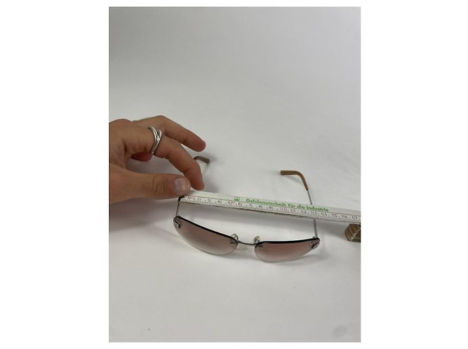 Céline Celine Silberne Metallsonnenbrille - Ansicht 5