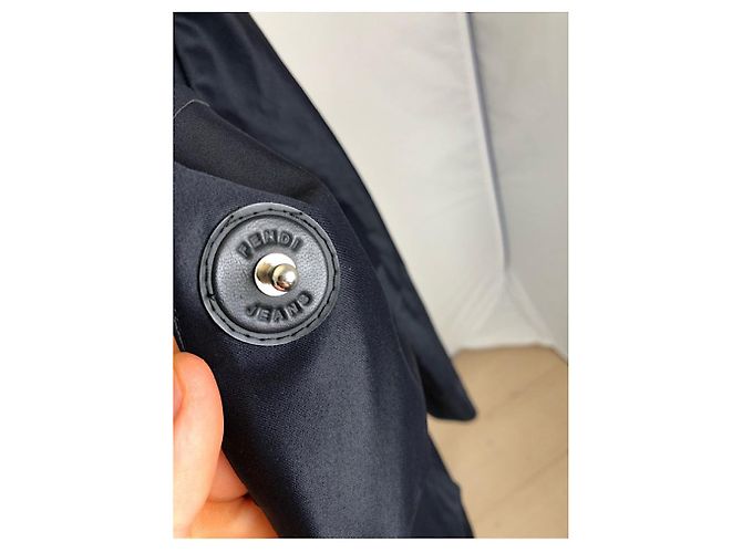 Fendi Navy Polyester Jacket Navy blue - view 4