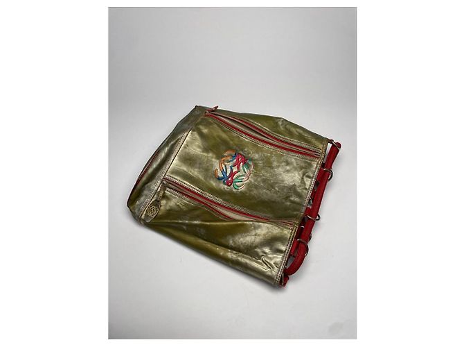 Zaino in pelle multicolore Loewe Goya - vista 2