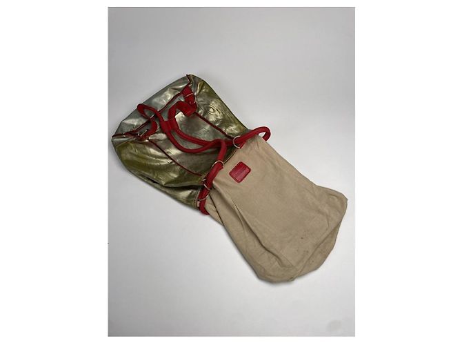 Zaino in pelle multicolore Loewe Goya - vista 4