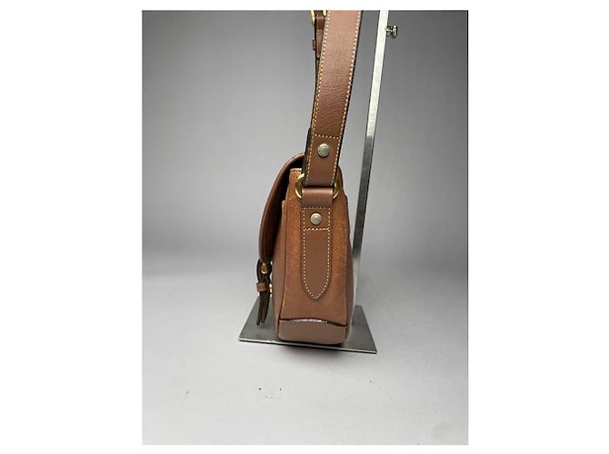 Autre Marque Borsa in pelle marrone non firmata - vista 4