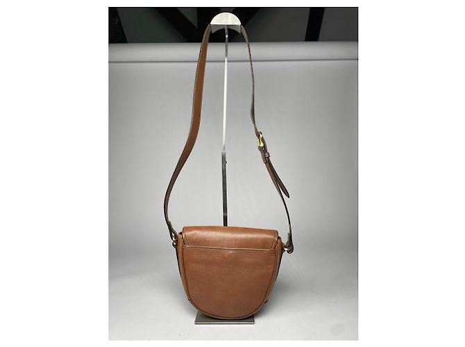 Autre Marque Borsa in pelle marrone non firmata - vista 5