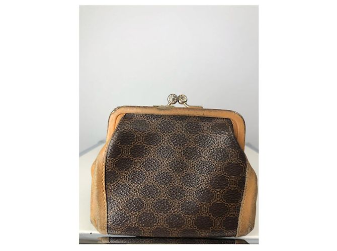 Céline Cartera de cuero marrón Celine Triomphe Castaño - vista 2