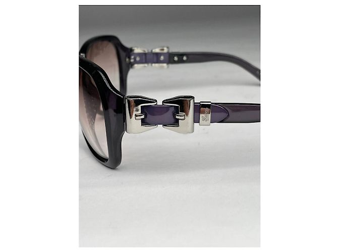 Occhiali da sole in plastica nera Gucci Nero - vista 3