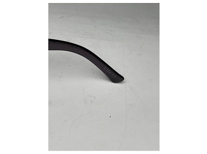 Occhiali da sole in plastica nera Gucci Nero - vista 4