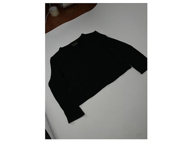 Prenda de punto de poliéster negro Fendi - vista 2