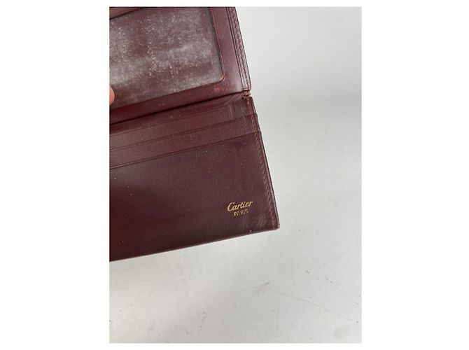 Borsa in pelle bordeaux Cartier Bordò - vista 4