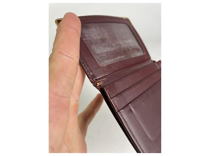 Borsa in pelle bordeaux Cartier Bordò - vista 5