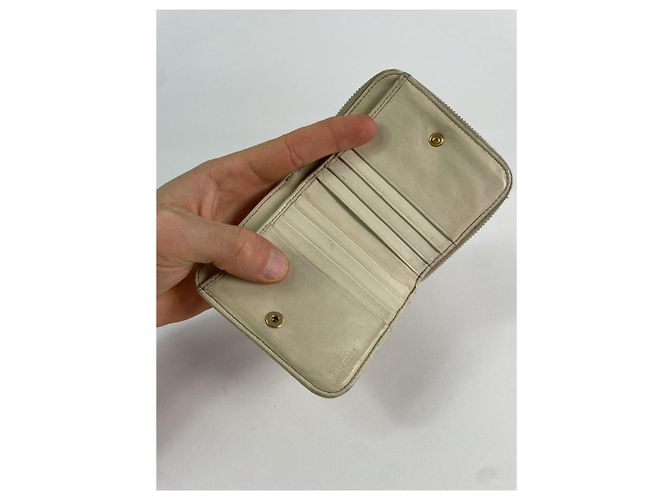 Cartera de cuero beige Miu Miu - vista 3