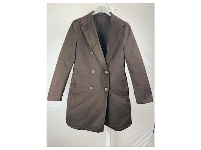 Abrigo de algodón marrón Jil Sander Castaño - vista 2