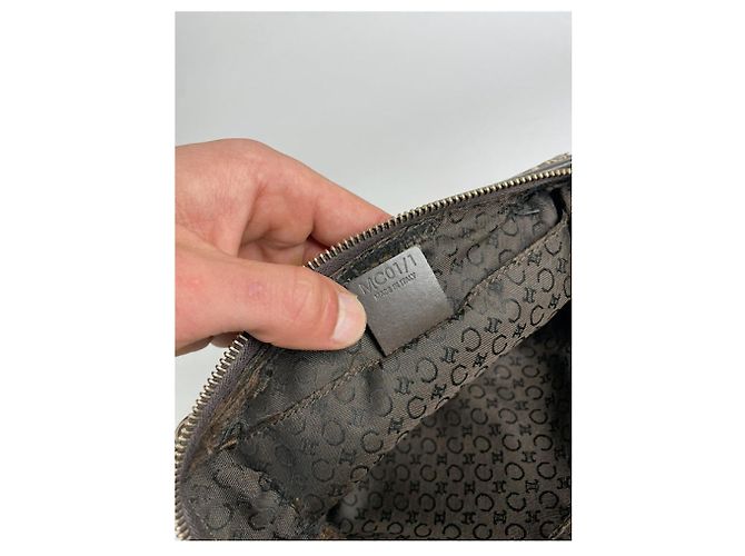 Céline Borsa a mano in cotone marrone Celine Trotteur - vista 5