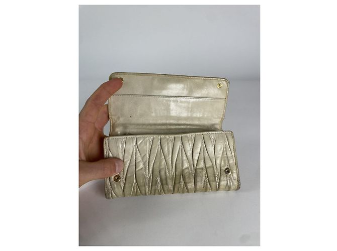 Cartera de cuero blanco Miu Miu - vista 3
