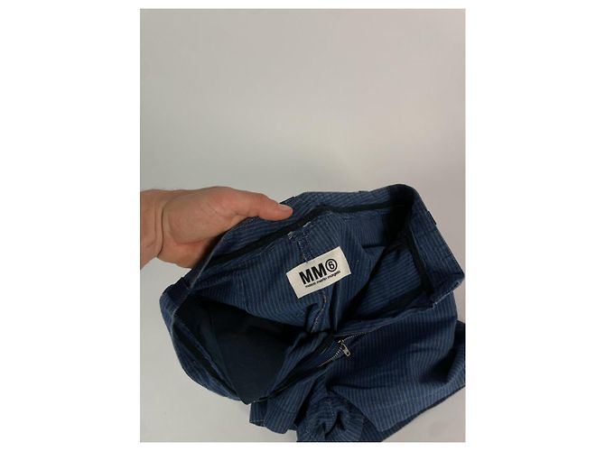 Short de algodón navy MM6 Azul marino - vista 4