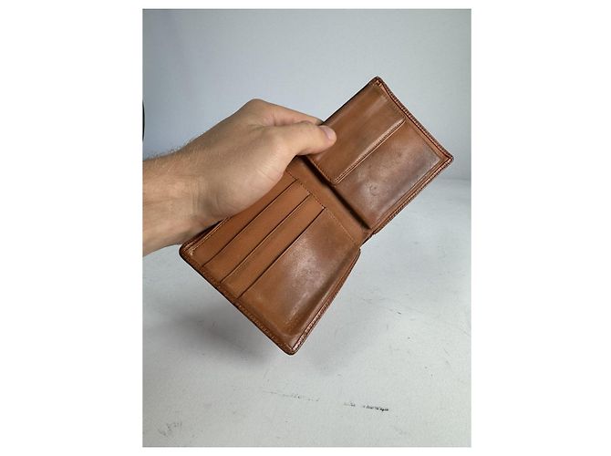 Cartera de cuero marrón Loewe Castaño - vista 4