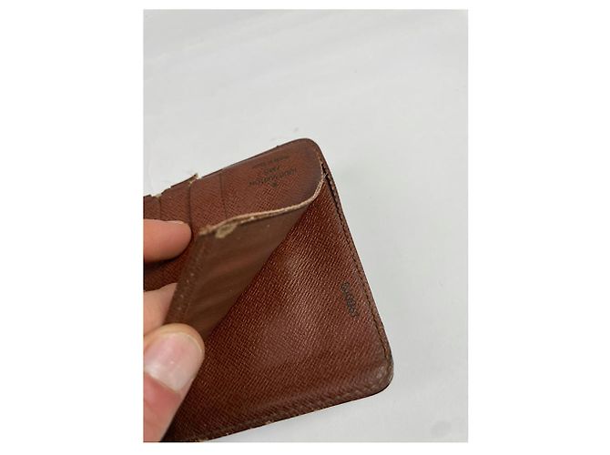 Billetera de cuero marrón Louis Vuitton Pont 9 Castaño - vista 5