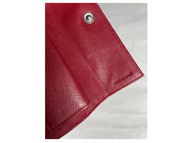 Prada Red Leather Wallet - view 4