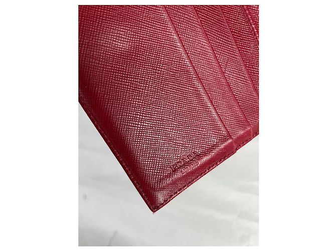Prada Red Leather Wallet - view 5