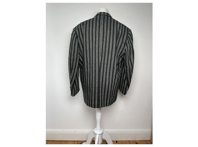 Autre Marque Kansai Yamamoto Anthrazit Wolljacke Anthrazitgrau - Ansicht 5