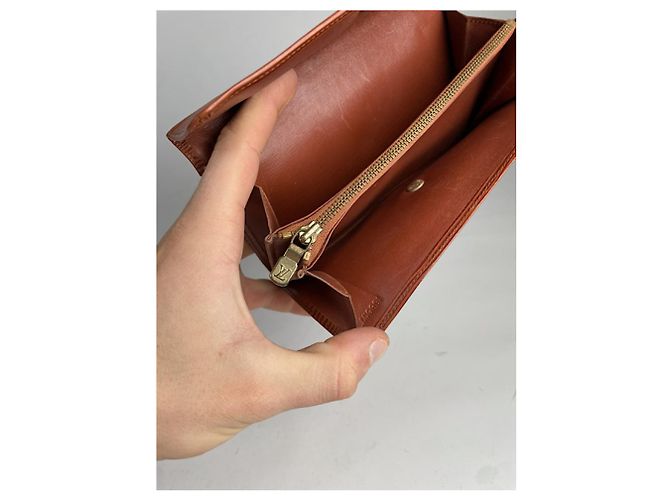 Louis Vuitton Louise Brown Leder Geldbörse Braun - Ansicht 5