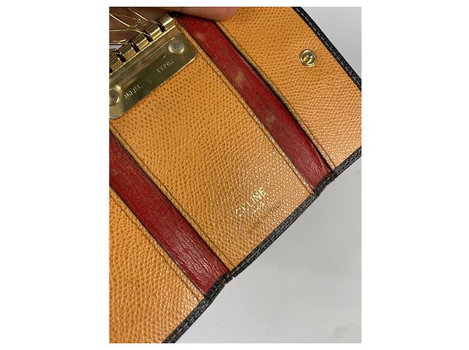 Céline Borsa in pelle navy Celine Blu navy - vista 3