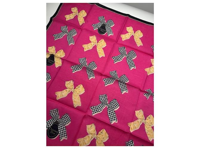 Dior Mitzah Sciarpa in Seta Oblique Rosa - vista 4