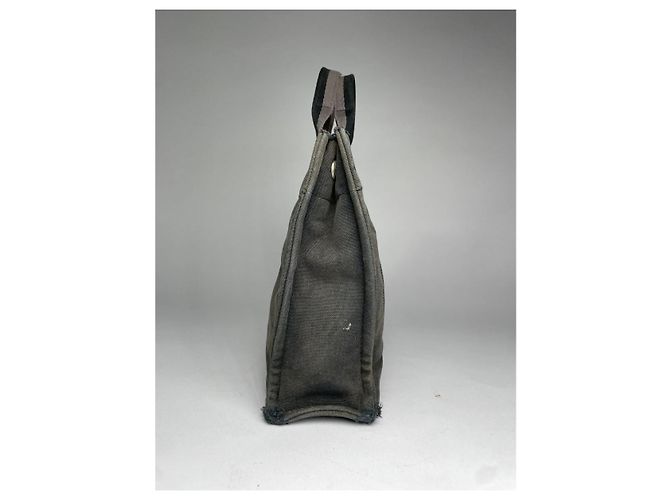 Borsa a mano in cotone nero Hermès - vista 5