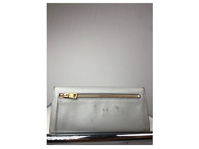 Cartera de cuero turquesa Prada - vista 4