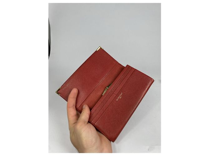 Givenchy GV3 Red Leather Wallet - view 3
