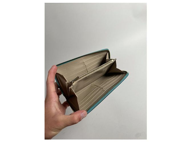 Céline Celine Blue Leather Wallet - view 4