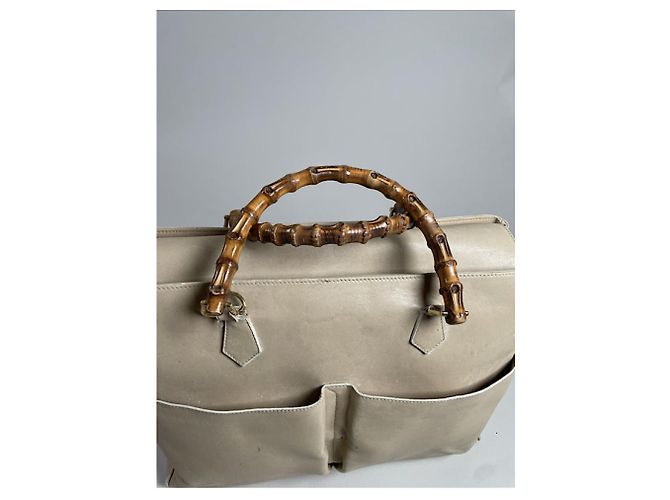 Borsa a mano in pelle beige Gucci Diana - vista 2