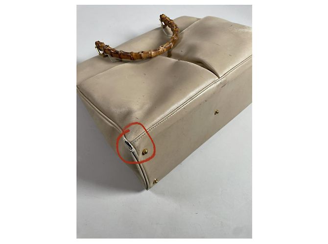 Borsa a mano in pelle beige Gucci Diana - vista 3