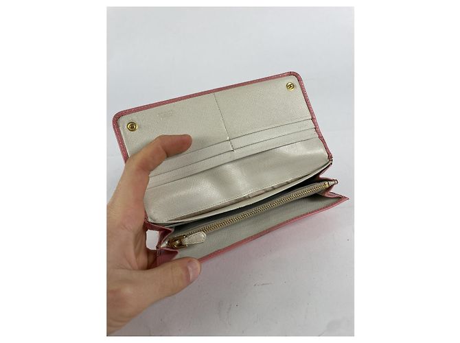 Cartera de cuero rosa Prada - vista 3