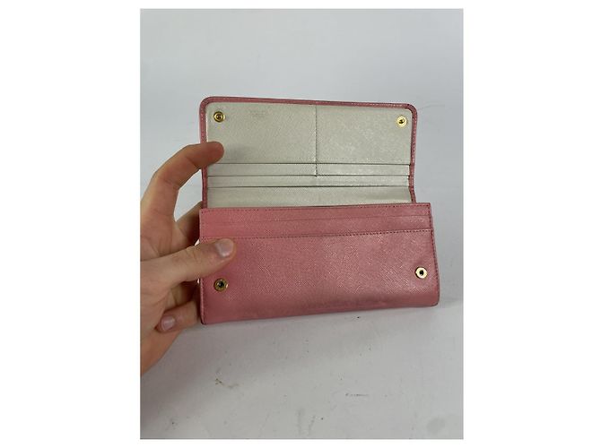 Cartera de cuero rosa Prada - vista 5