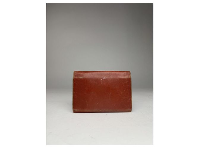 Céline Cartera de cuero marrón Celine Triomphe Castaño - vista 2
