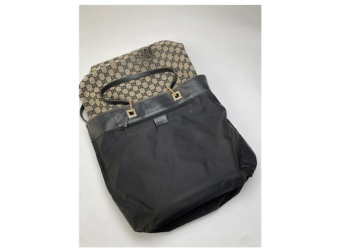 Gucci Jackie Vintage Beiger Baumwollhandtasche - Ansicht 3
